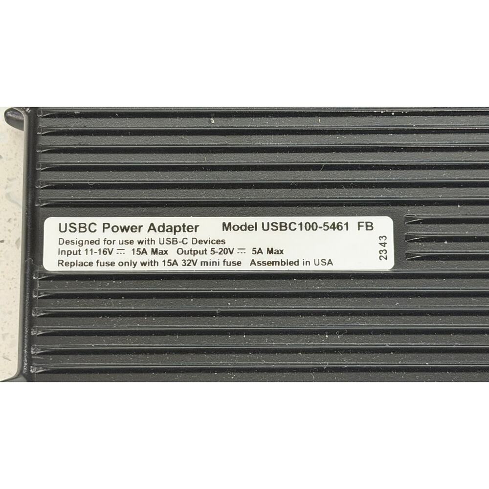 Lind Electronics USBC100-5461 100w Usbc Dc Power Adapter 11-16vin Input Straight - Picture 3 of 4